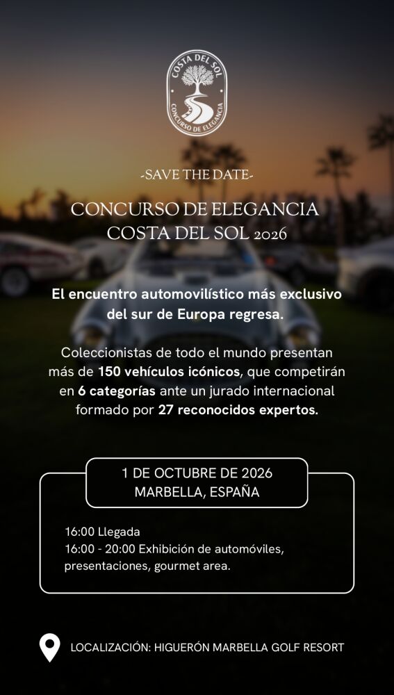Cartel del Concurso de Elegancia Costa del Sol 2026