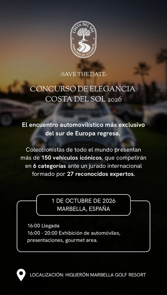 Cartel del Concurso de Elegancia Costa del Sol 2026 Cartel del Concurso de Elegancia Costa del Sol 2026