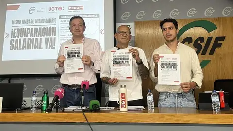 CSIF, UGT y CCOO inician este lunes agenda de movilizaciones por la equiparación salarial CSIF, UGT y CCOO inician este lunes agenda de movilizaciones por la equiparación salarial