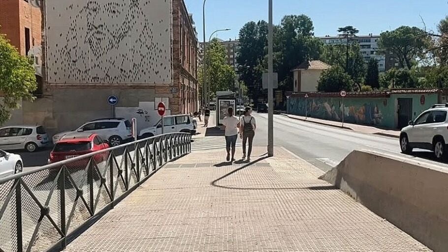 Paso peatonal del puente de la avenida de Daganzo de Alcal&aacute; de Henares