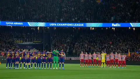 Fotografía de los momentos previos al Barcelona-Atlético de Madrid del último duelo de Champions en el Camp Nou. Fotografía de los momentos previos al Barcelona-Atlético de Madrid del último duelo de Champions en el Camp Nou.