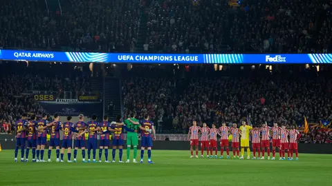 Fotografía de los momentos previos al Barcelona-Atlético de Madrid del último duelo de Champions en el Camp Nou.