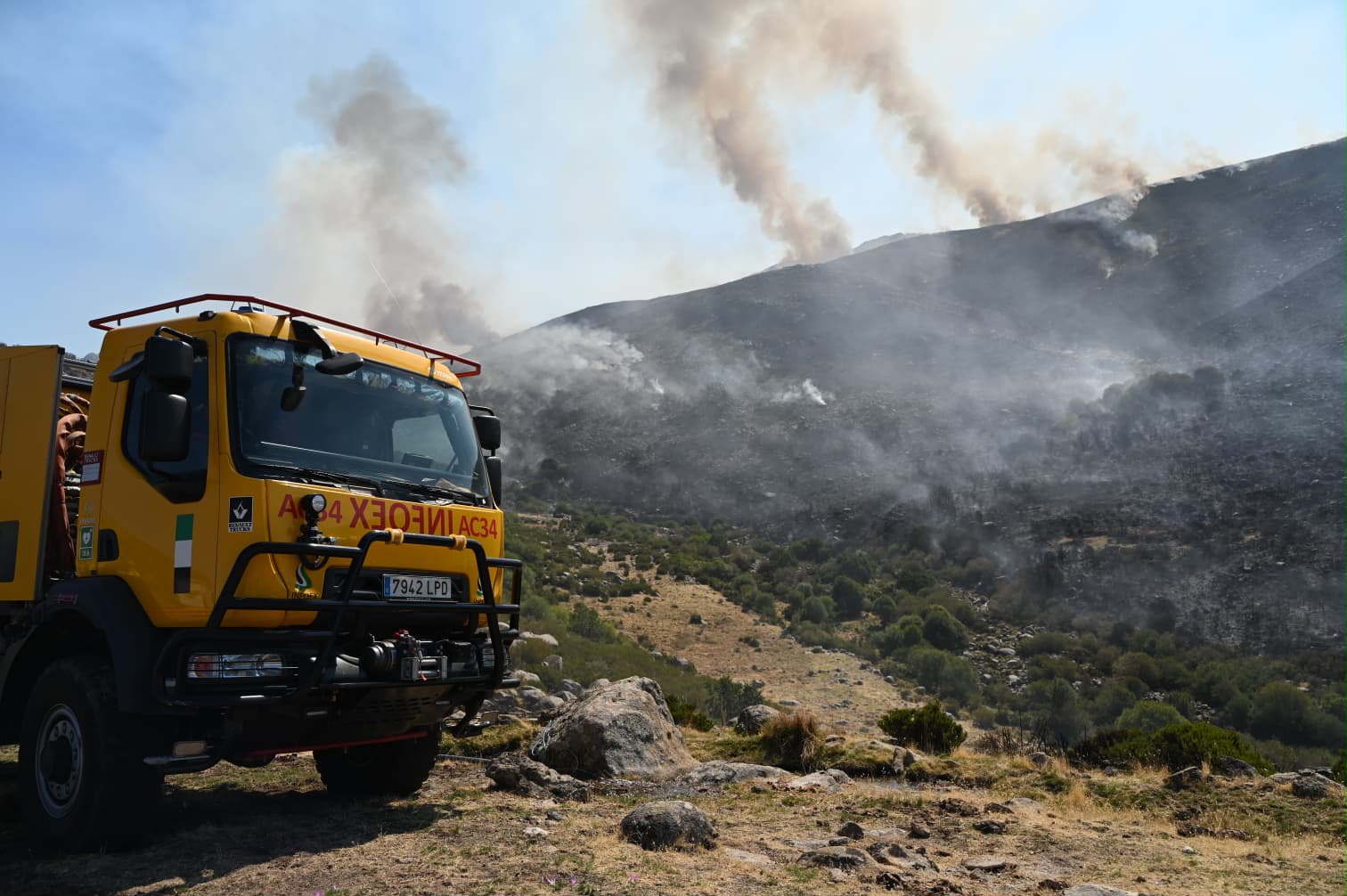 El Infoex continúa trabajando en el incendio de Tornavacas que presenta una evolución favorable El Infoex continúa trabajando en el incendio de Tornavacas que presenta una evolución favorable