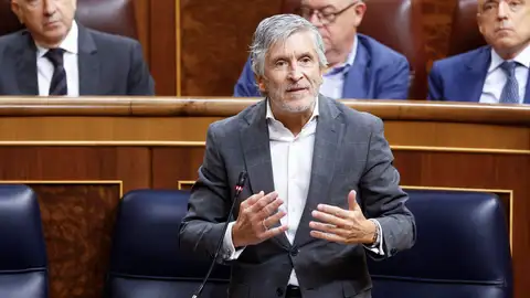 El ministro del Interior, Fernando Grande-Marlaska durante la sesión de control del Congreso de los Diputados en Madrid. El ministro del Interior, Fernando Grande-Marlaska durante la sesión de control del Congreso de los Diputados en Madrid.