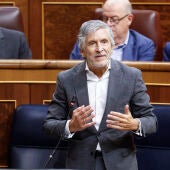 El ministro del Interior, Fernando Grande-Marlaska durante la sesión de control del Congreso de los Diputados en Madrid. 