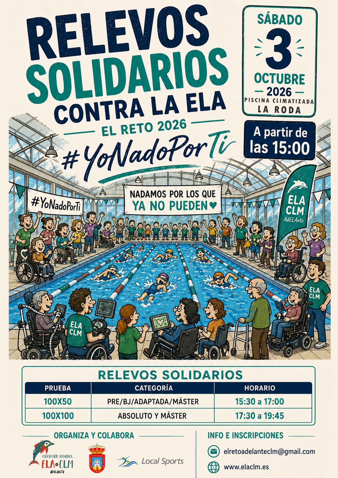 Juan Ramón Amores abrirá nadando por primera vez los Relevos Solidarios de ELA en su décima edición Juan Ramón Amores abrirá nadando por primera vez los Relevos Solidarios de ELA en su décima edición