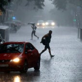 Imagen de archivo del temporal en Barcelona