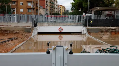 Paso inferior inundado en Aldaia, Valencia, este jueves. Paso inferior inundado en Aldaia, Valencia, este jueves.
