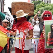 Imágenes de las protestas en México para condenar el asesinato de Claudia Tacoronte.