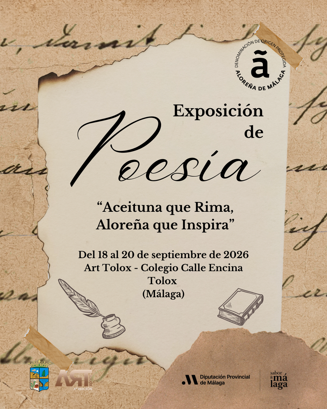 Exposición itinerante de poesías: “Aceituna que rima, Aloreña que inspira” Exposición itinerante de poesías: “Aceituna que rima, Aloreña que inspira”