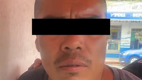 Imagen compartida por el secretario de Seguridad de México, Omar García Harfuch, que muestra a El Trompas tras su detención Imagen compartida por el secretario de Seguridad de México, Omar García Harfuch, que muestra a El Trompas tras su detención