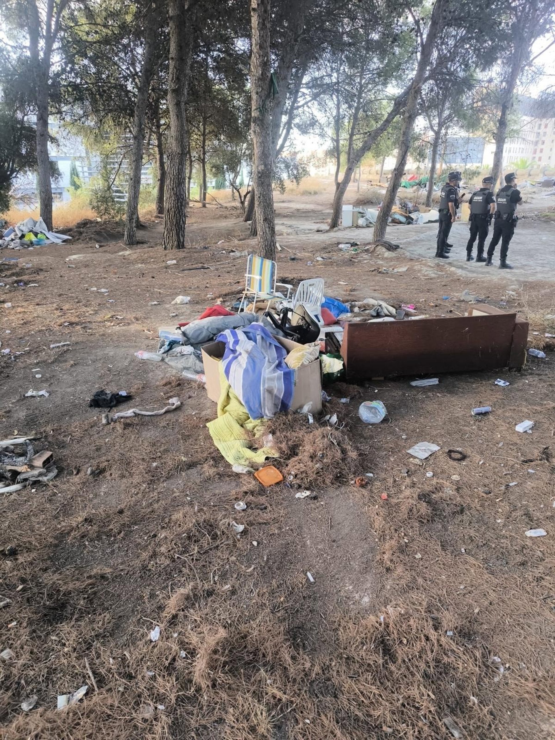 El Ayuntamiento de Alicante desmantela un asentamiento ilegal en La Torreta El Ayuntamiento de Alicante desmantela un asentamiento ilegal en La Torreta