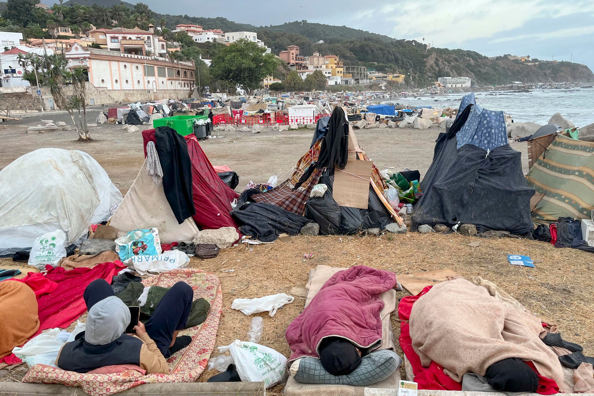 La playa del Trampolín en Ceuta La playa del Trampolín en Ceuta