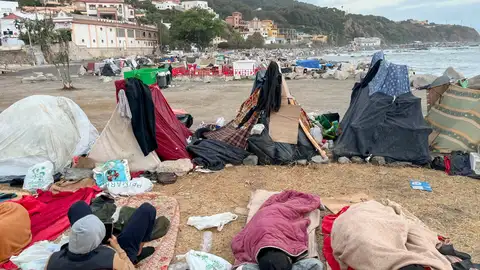 La playa del Trampolín en Ceuta La playa del Trampolín en Ceuta