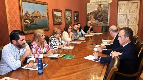 Los miembros de la comisión municipal sobre 'Les Naus' en el Ayuntamiento de Alicante Los miembros de la comisión municipal sobre 'Les Naus' en el Ayuntamiento de Alicante