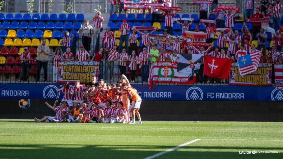 Celebraci&oacute;n al final del partido en Andorra