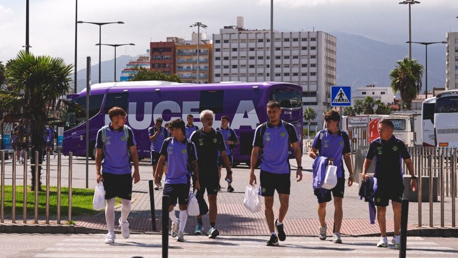 Real Valladolid a su llegada a Ceuta para disputar el partido contra los ceut&iacute;es