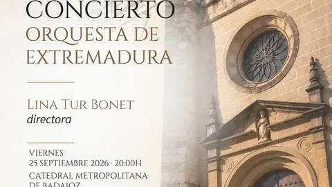 La Orquesta de Extremadura participa en la celebración del 750 aniversario de la Catedral de Badajoz con un concierto único La Orquesta de Extremadura participa en la celebración del 750 aniversario de la Catedral de Badajoz con un concierto único