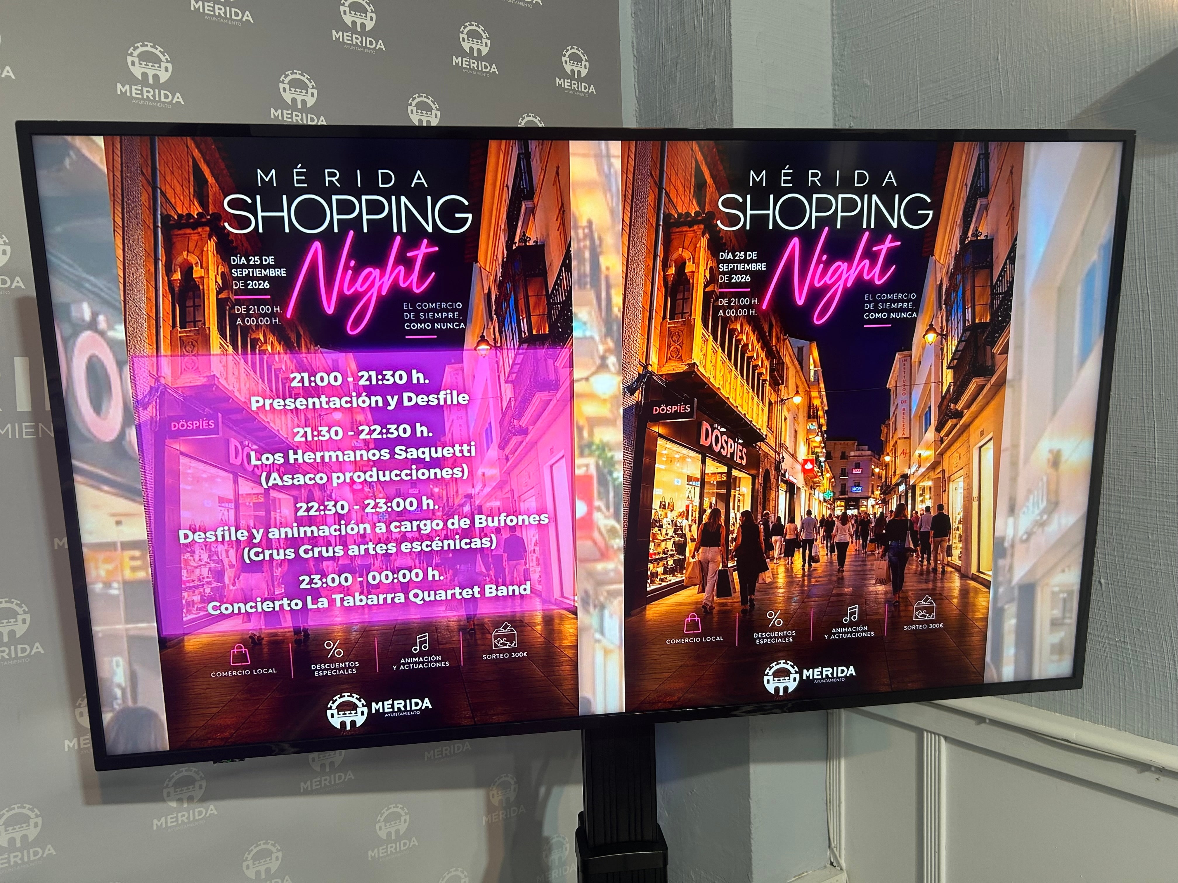 Una treintena de comercios de Mérida participan este viernes en la primera 'Shopping Night' Una treintena de comercios de Mérida participan este viernes en la primera 'Shopping Night'