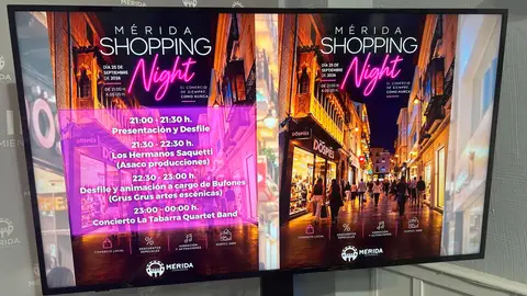Una treintena de comercios de Mérida participan este viernes en la primera 'Shopping Night' Una treintena de comercios de Mérida participan este viernes en la primera 'Shopping Night'