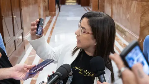 La diputada del PP, Ana Vázquez, tras ser expulsada por llevar un bote de gas pimienta La diputada del PP, Ana Vázquez, tras ser expulsada por llevar un bote de gas pimienta