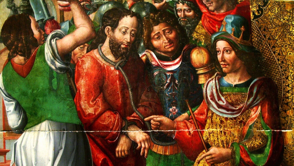 Cristo ante Herodes, Maestro de Sijena