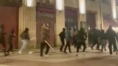 Incidentes violentos en el partido frente al Lyon Incidentes violentos en el partido frente al Lyon