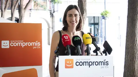 Esther Díez, portavoz de Compromís per Elx. Esther Díez, portavoz de Compromís per Elx.