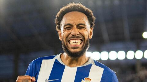 Aubameyang, jugador del Deportivo de A Coruña Aubameyang, jugador del Deportivo de A Coruña