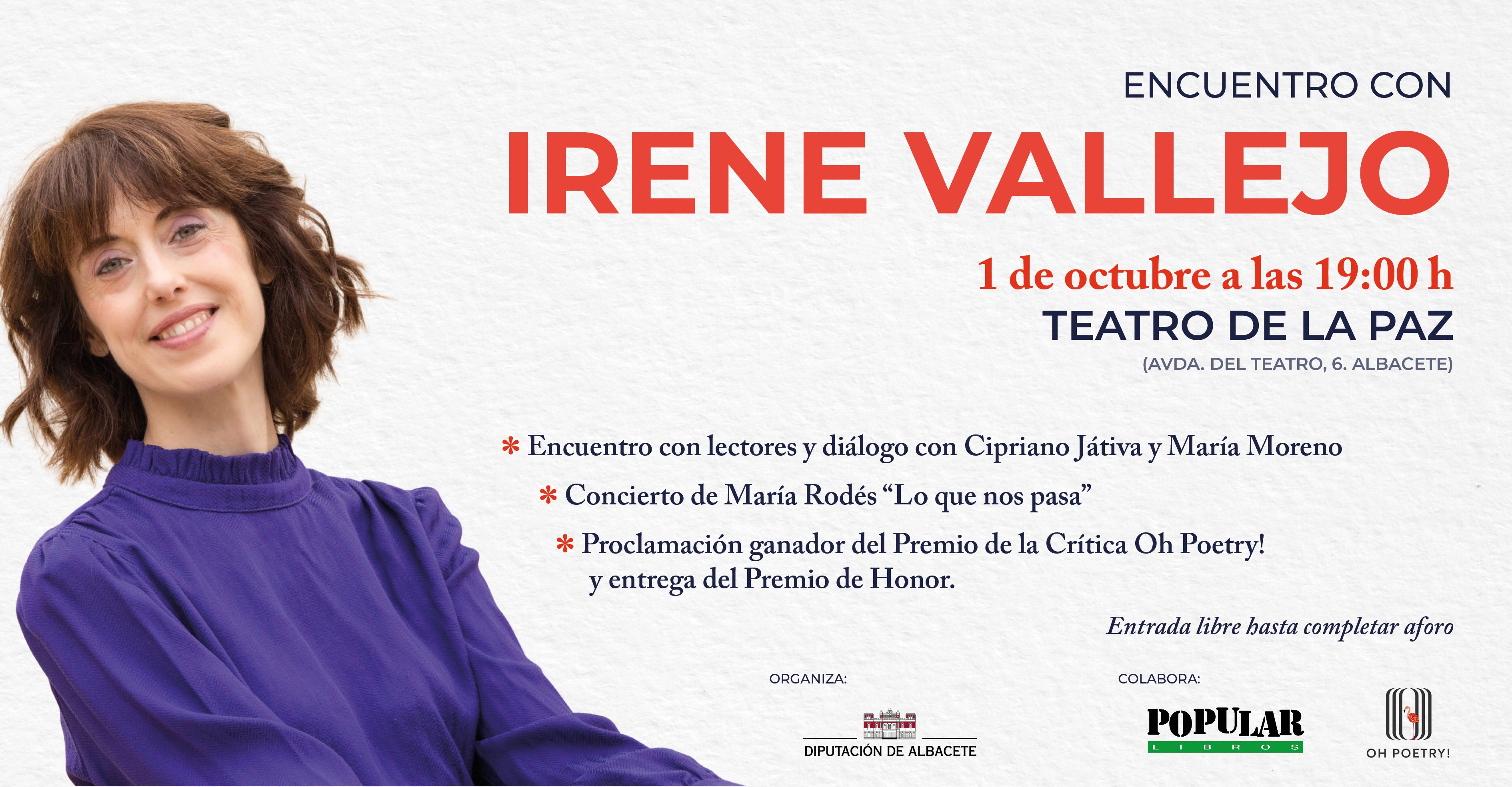Irene Vallejo se encontrará con sus lectores en el Teatro de la Paz el próximo jueves Irene Vallejo se encontrará con sus lectores en el Teatro de la Paz el próximo jueves