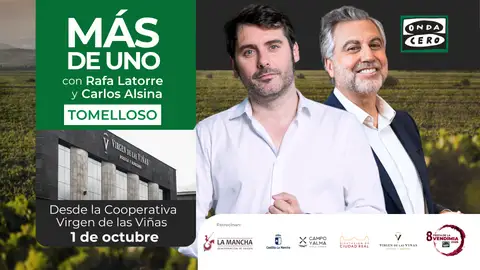 Programa especial 'Más de uno' desde la Cooperativa Virgen de las Viñas de Tomelloso Programa especial 'Más de uno' desde la Cooperativa Virgen de las Viñas de Tomelloso