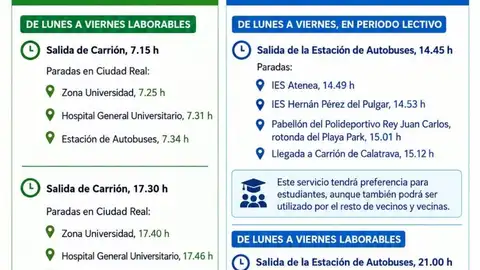 Servicio de transporte ASTRA en Carrión de Calatrava Servicio de transporte ASTRA en Carrión de Calatrava