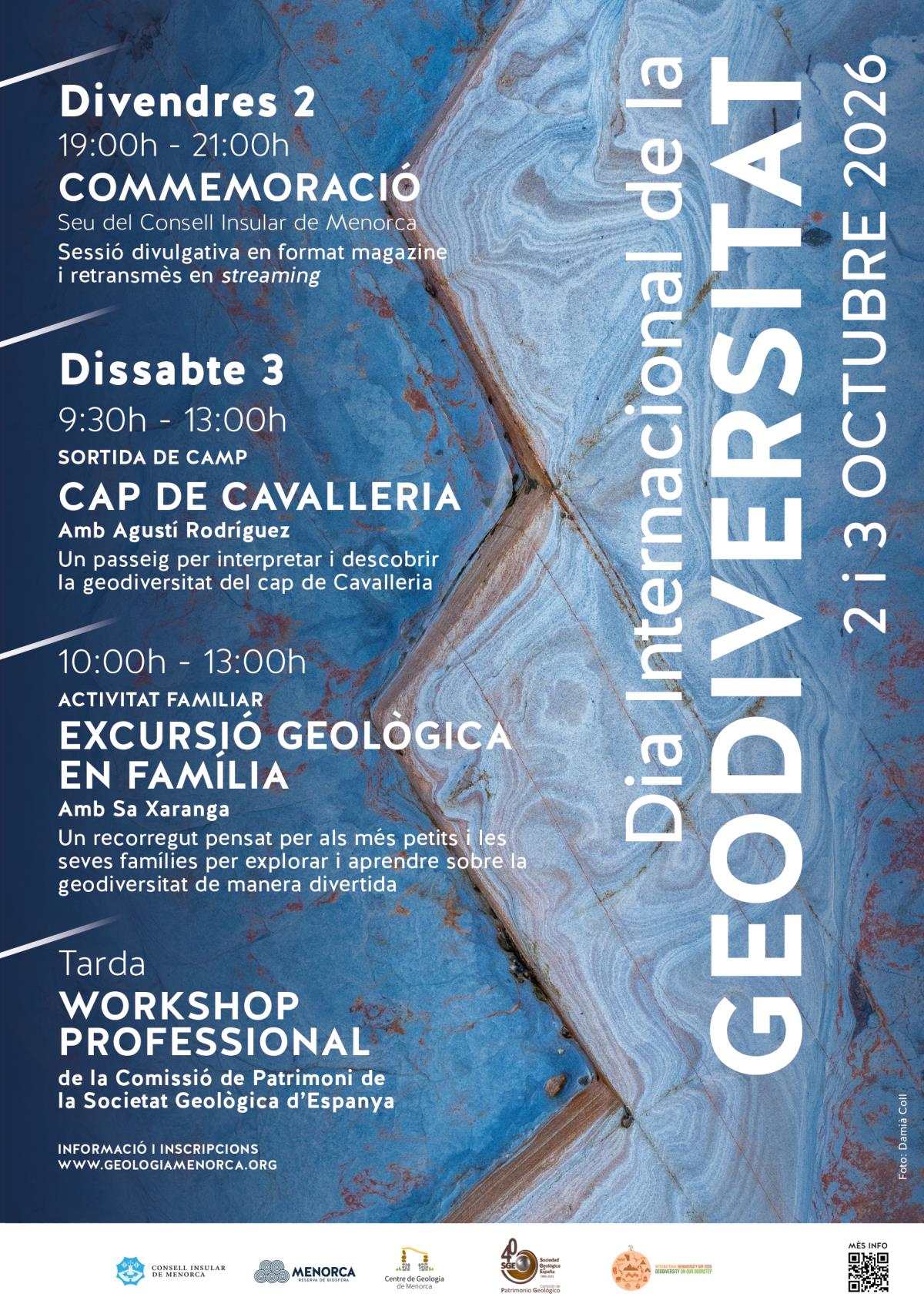Menorca celebra el Día Internacional de la Geodiversidad con actividades para conocer y proteger su patrimonio geológico Menorca celebra el Día Internacional de la Geodiversidad con actividades para conocer y proteger su patrimonio geológico
