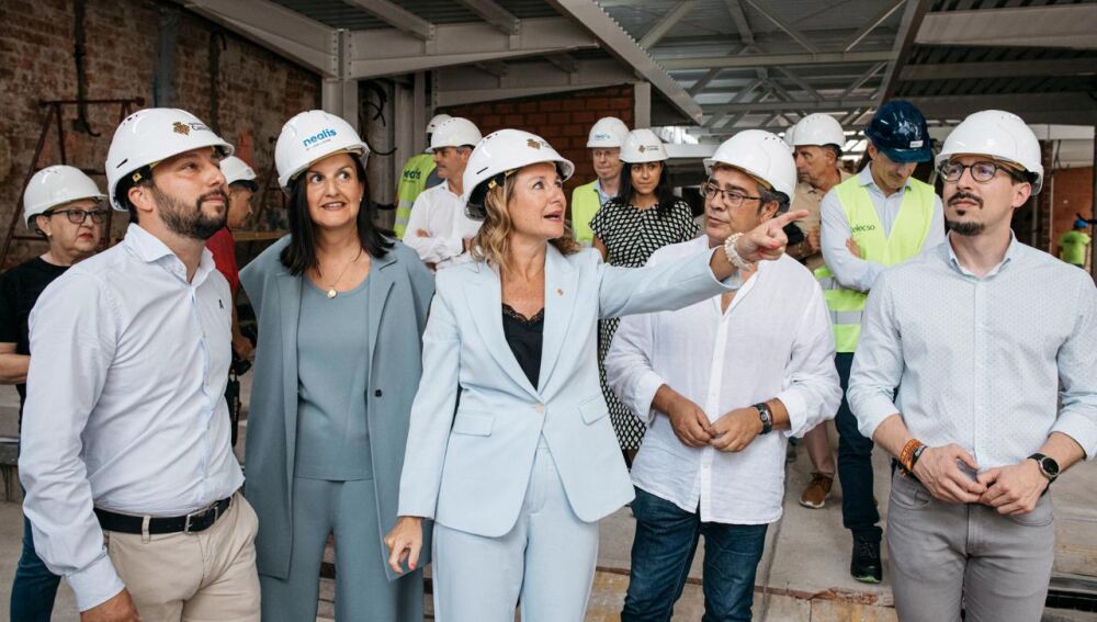 Visita a las obras del Mercado Central de Castellón 