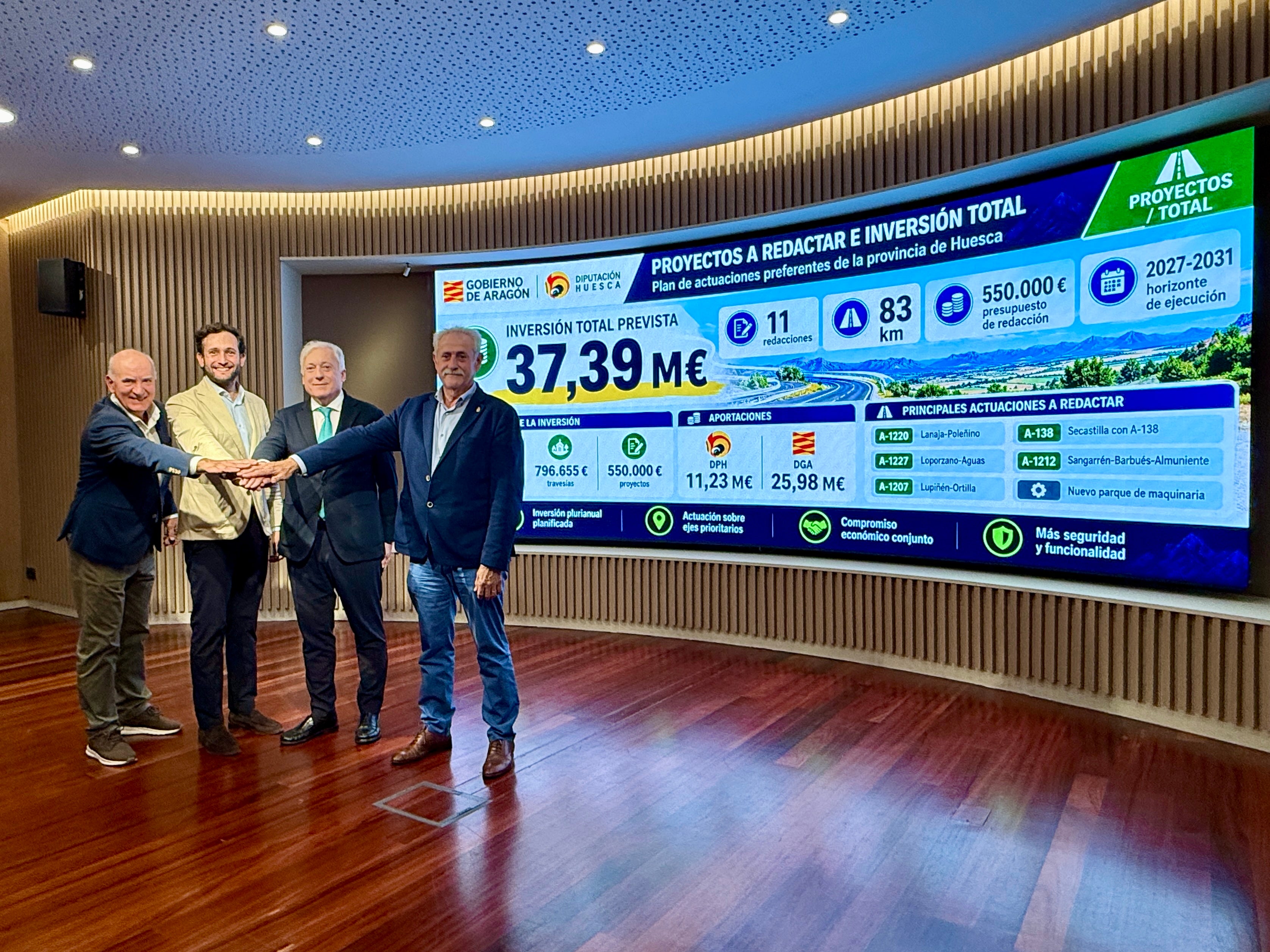 DGA y DPH destinarán 37 millones a la mejora de nueve tramos de Huesca fuera del Plan Extraordinario DGA y DPH destinarán 37 millones a la mejora de nueve tramos de Huesca fuera del Plan Extraordinario
