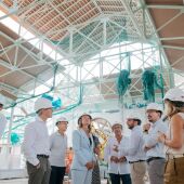 Visita a las obras del Mercado Central de Castellón 