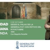 Comunitat Valenciana en la Onda, en directo desde el Palau de la Generalitat por el 9 d’Octubre