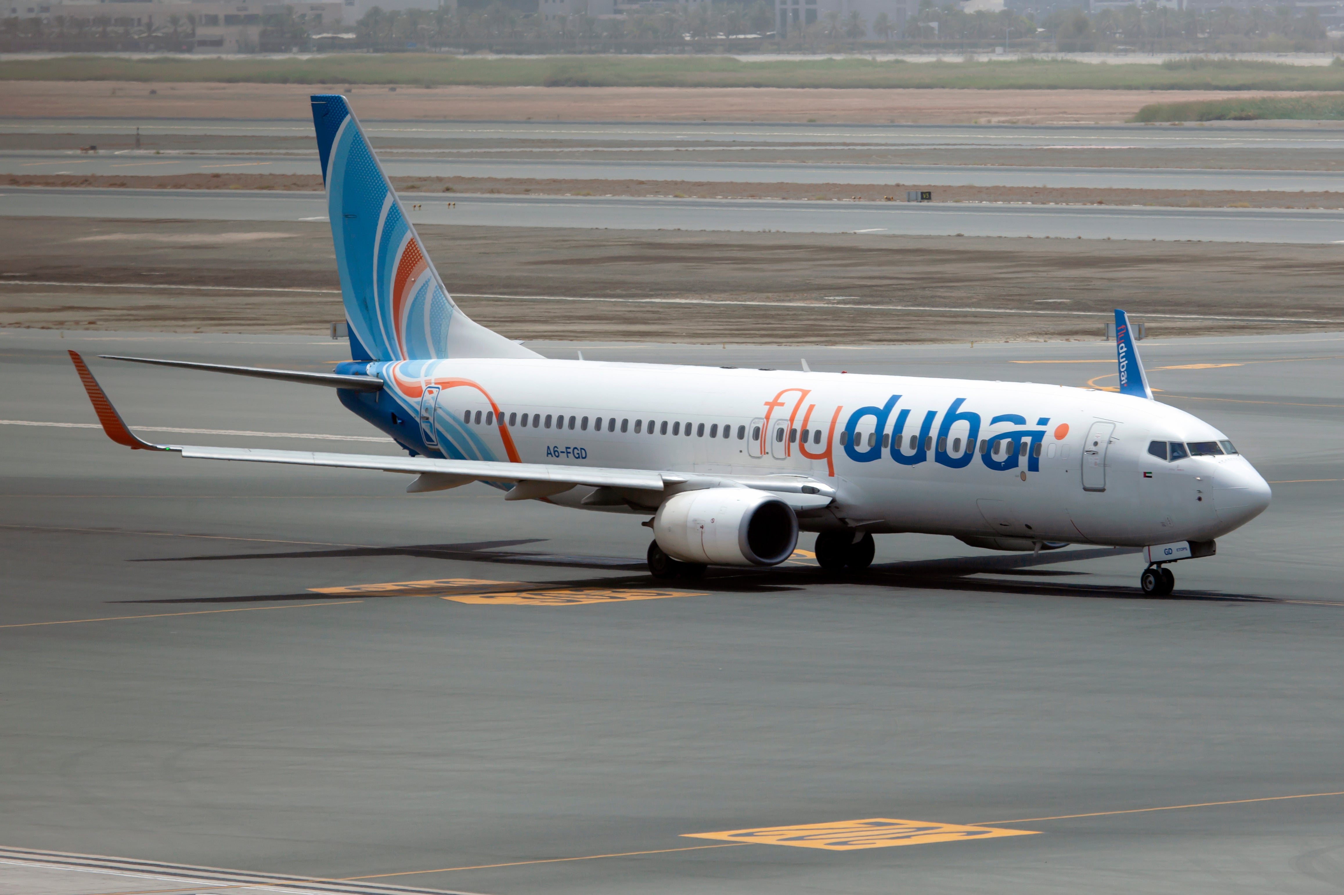 Un Boeing 737-800 de la aerolínea Flydubai Un Boeing 737-800 de la aerolínea Flydubai