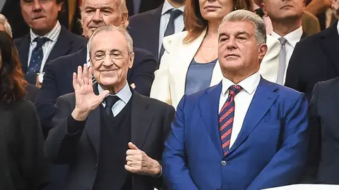 Florentino Pérez junto a Joan Laporta en una imagen de archivo Florentino Pérez junto a Joan Laporta en una imagen de archivo
