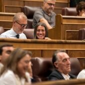 La portavoz de Junts en el Congreso, Miriam Nogueras, durante una sesión de control al Gobierno