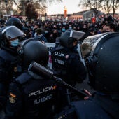 Imagen de archivo de antidisturbios en una manifestación.