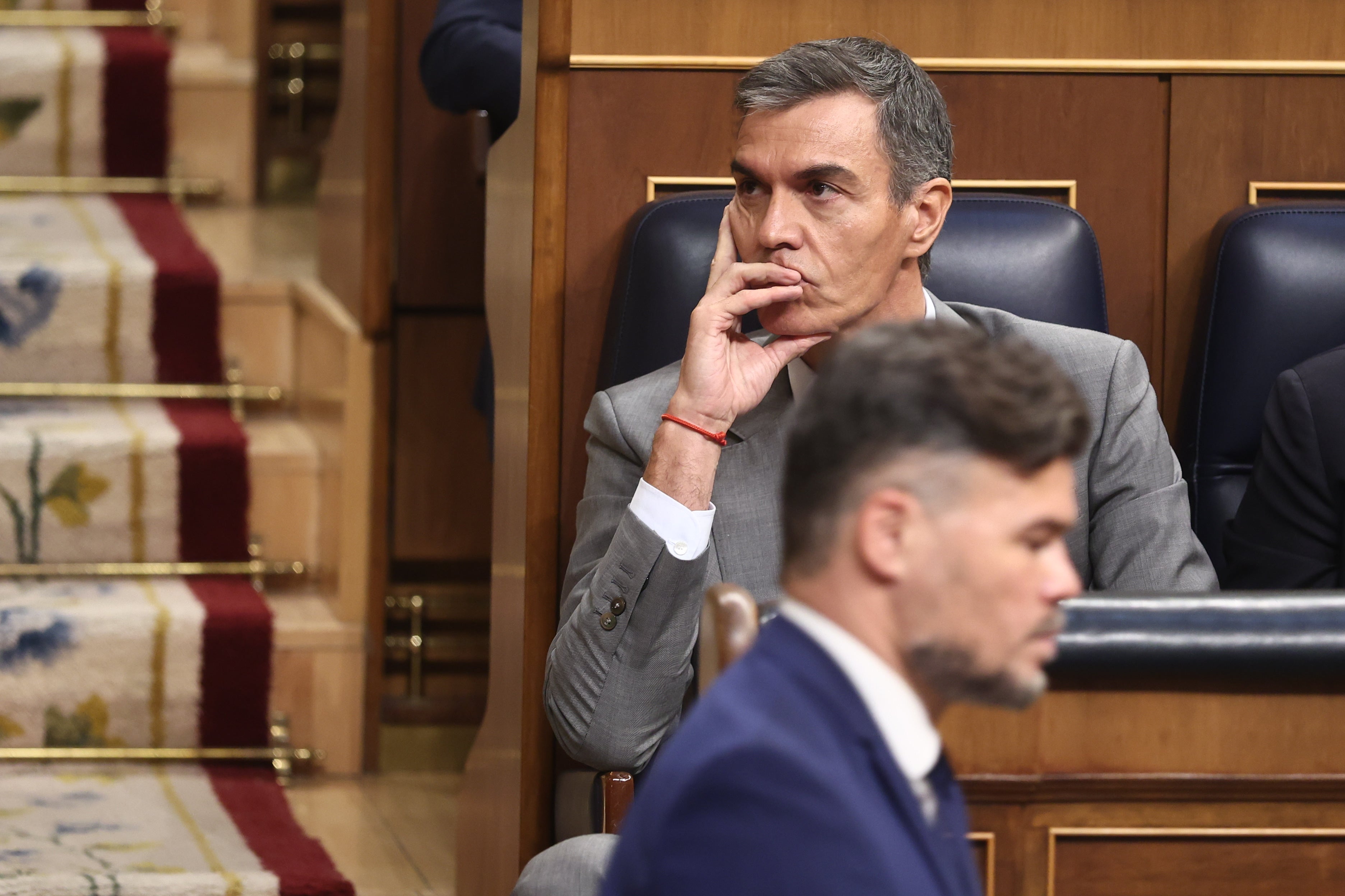 Pedro Sánchez durante el pleno extraordinario de hoy, 2 de octubre de 2026. Pedro Sánchez durante el pleno extraordinario de hoy, 2 de octubre de 2026.
