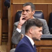 Pedro Sánchez durante el pleno extraordinario de hoy, 2 de octubre de 2026.