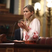 La vicepresidenta tercera del Gobierno y ministra para la Transición Ecológica y el Reto Demográfico, Sara Aagesen, en una sesión de control La vicepresidenta tercera del Gobierno y ministra para la Transición Ecológica y el Reto Demográfico, Sara Aagesen, en una sesión de control
