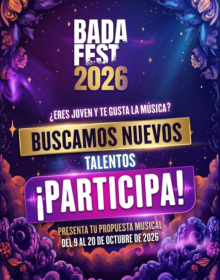El festival de música joven 'Badafest' de Badajoz se celebrará el 20 de noviembre en el Palacio de Congresos El festival de música joven 'Badafest' de Badajoz se celebrará el 20 de noviembre en el Palacio de Congresos
