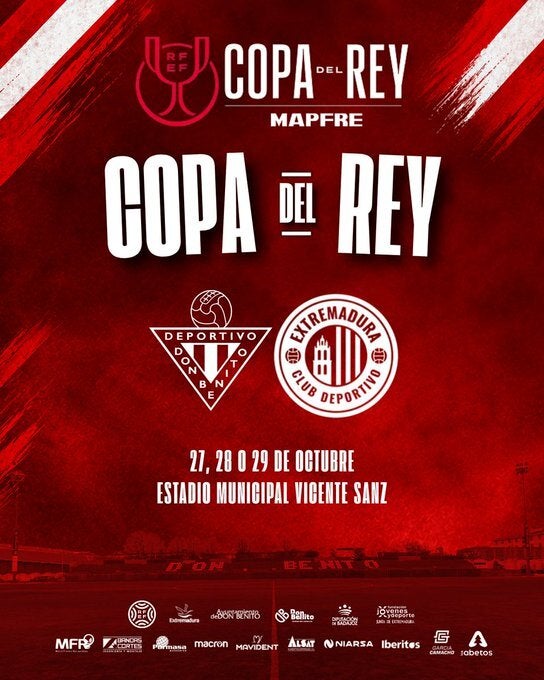 Badajoz-Tenerife, San Sebastián de los Reyes-Coria y el Derby Don Benito-Extremadura, duelos de primera eliminatoria de la Copa Badajoz-Tenerife, San Sebastián de los Reyes-Coria y el Derby Don Benito-Extremadura, duelos de primera eliminatoria de la Copa