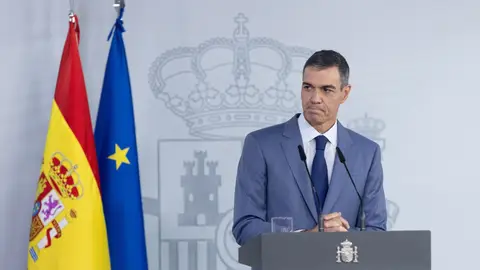 El presidente del Gobierno, Pedro Sánchez, tras el Consejo de Ministros El presidente del Gobierno, Pedro Sánchez, tras el Consejo de Ministros