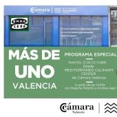 Más de uno Valencia se emite desde Mediterráneo Culinary Center de Cámara Valencia