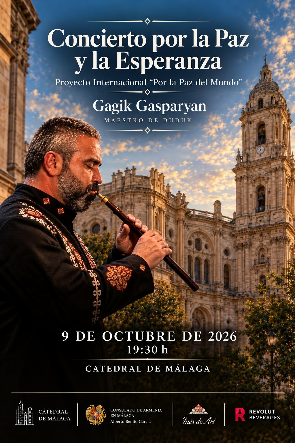 Gagik Gasparyan, maestro de Duduk, dará mañana un concierto por la Paz y la Esperanza Gagik Gasparyan, maestro de Duduk, dará mañana un concierto por la Paz y la Esperanza