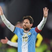 Leo Messi en su despedida con la selección argentina